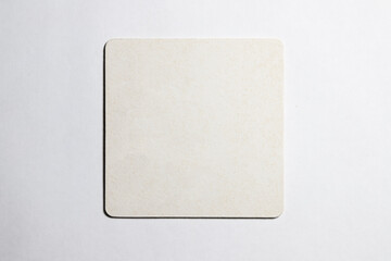 White color coaster. solated for beer or other drinks, cleaned for message