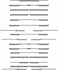 Graphic decorative elements, text breaks set
