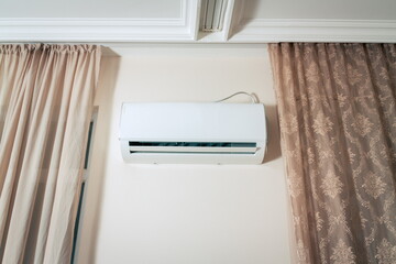 Air conditioning unit closeup at home