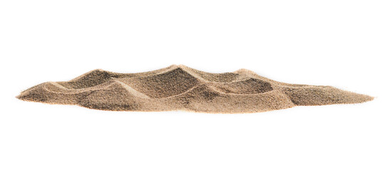 Obraz na płótnie Canvas Pile sand isolated on white background
