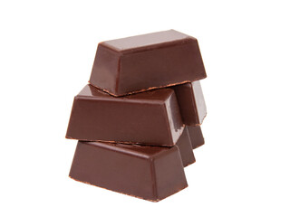 Milk chocolate sweet isolated on the white