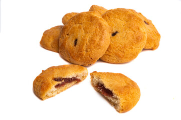 cookies with fruit filling isolated