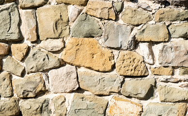 old stone wall close up