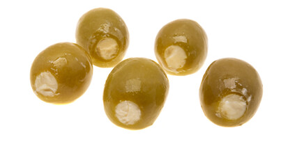 olives stuffed with cheese isolated