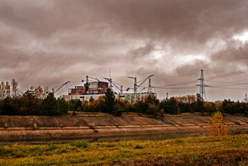 Fototapeta na wymiar Chernobyl nuclear power plant in Pripyat