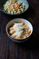 Gnocchi with Tomato Sauce and Parmesan.