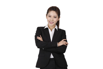 Portrait of a happy young business woman 