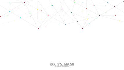 Abstract polygonal background with connecting dots and lines