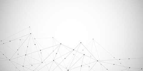 Abstract polygonal background with connecting dots and lines