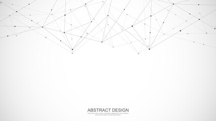 Fototapeta premium Abstract polygonal background with connecting dots and lines