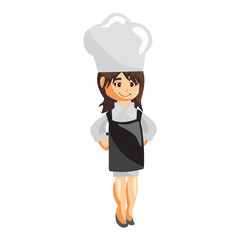 Chef Woman Gesture character creation Illustration Template Pose