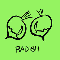 Vegan set of icons with vegetables. A vegan and a vegetarian. Vegetables, mushrooms, grass and roots. Proper nutrition. Vegetable food. Vector isolated image.