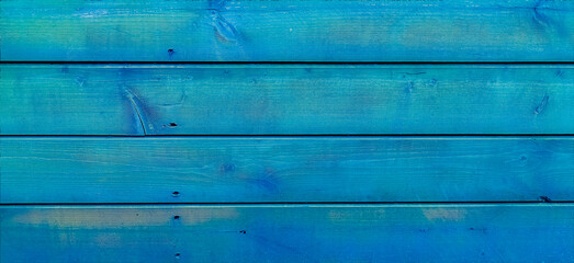 wooden background of blue color from horizontal planks