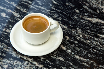 Turkish coffee is ready to drink