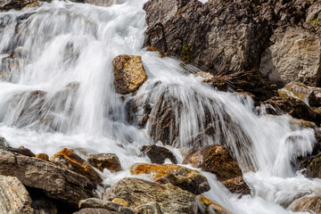waterfall in the mountains