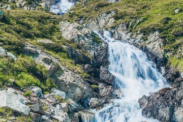 waterfall in the mountains