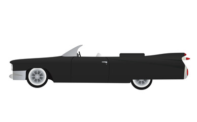 Retro grey car. vector illustration