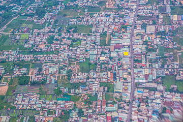 Landscape of Vietnam from Airplane