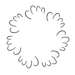 Single vector design element - cute frame for romantic design, valentines day cards, wedding cards and invitations.