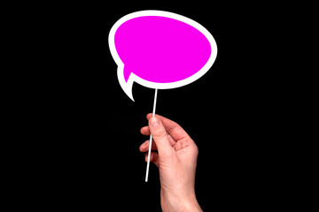 mock up blackboard in hand