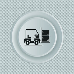 forklift icon on white background