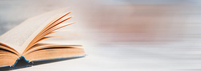 open book on the table.