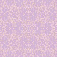 Pink and violet ornament seamless vector pattern. Decorative surface print design for fabrics, stationery, scrapbook paper, gift wrap, textiles, wallpaper, backgrounds, textiles, and packaging