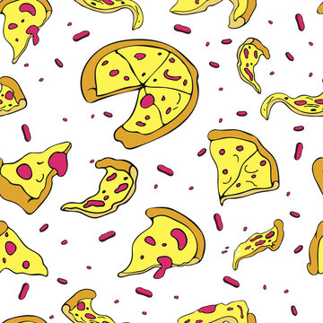 pattern with pizza