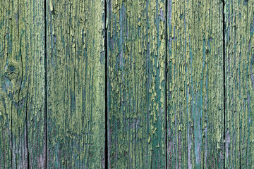 Fototapeta na wymiar Wood texture surface with old green pattern. Wooden background.