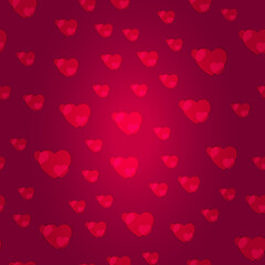 Hearts seamless pattern. Festive design template for wrapping paper.