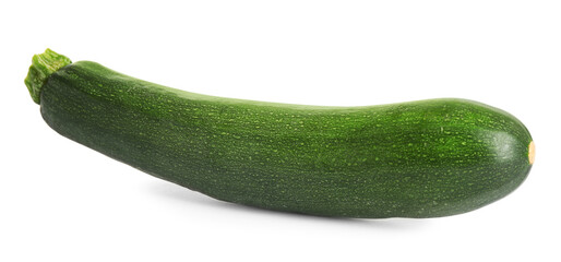 Fresh ripe green zucchini isolated on white