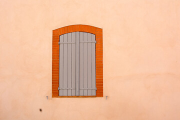 window in the wall of a house