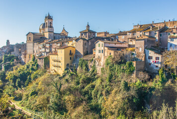 Fototapeta na wymiar Ronciglione, Italy - one of the pearls of Viterbo province, Ronciglione is one of the most enchanting villages of central Italy. Here in particular a glimpse of the old town 