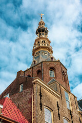 the tower of the town hall in Zierikzee, Netherlands.