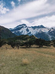 landscape with lake and mountains