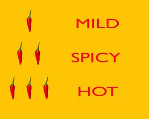 Obraz premium A picture of spicy level concept using small chilli pepper or 