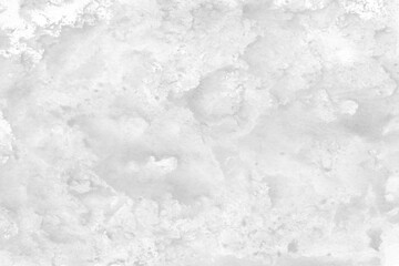 White ink and watercolor texture on white paper background. Paint leaks and decalcomania effects. Hand-painted gouache abstract image. Mess on the canvas.