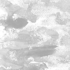 White ink and watercolor texture on white paper background. Paint leaks and decalcomania effects. Hand-painted gouache abstract image. Mess on the canvas.