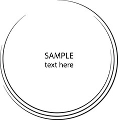 Black vector lines in circle form. Geometric art. Design element for frame, logo, tattoo, sign, symbol, web pages, prints, posters, template, pattern and abstract background