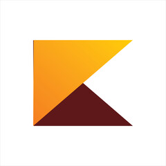 creative letter k triangle logo design