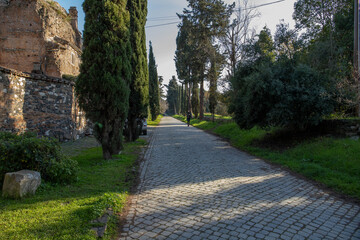 Ancient Appian Way in Rome