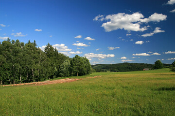 Fototapeta na wymiar Landscape of Silesian Beskids in Kobyla, Poland