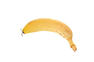Organic fresh banana isolated on white background.