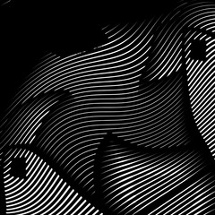 geometric patterns in shades of grey on black and white background