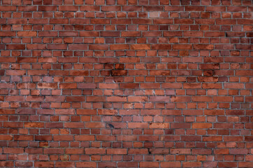 Old red brick wall texture backdrop
