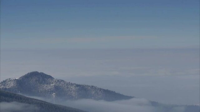 Scenic view of the winter mountains Carpathians Ukraine, Europe, time lapse