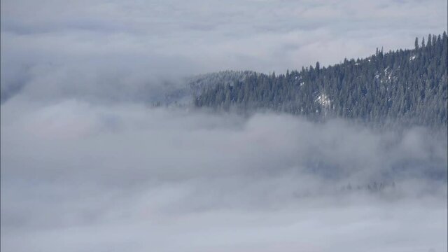 Scenic view of the winter mountains Carpathians Ukraine, Europe, time lapse