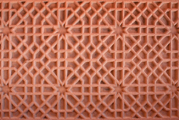 Stone grate - detail of Red Fort complex in Agra, Uttar Pradesh, India