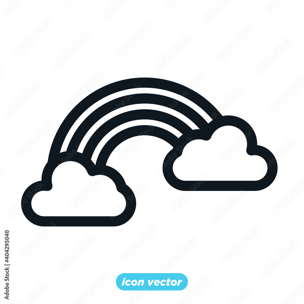 Poster rainbow icon template color editable. rainbow symbol vector illustration for graphic and web design.