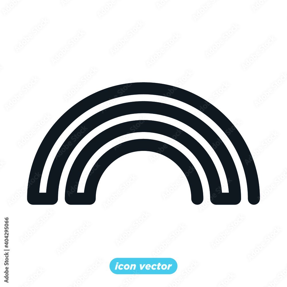 Poster rainbow icon template color editable. rainbow symbol vector illustration for graphic and web design.